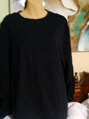 WHO WHAT WHERE BLACK SWEATSHIRT GOOD CONDITION SIZE 1X